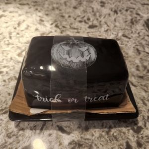 Halloween trick or treat butter dish